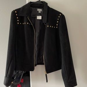 Cute velvet jacket with zipper
